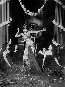 Mata Hari dancing in Paris in 1905