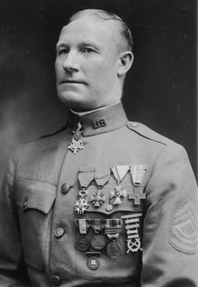 Picture of Samuel Woodfill in uniform with medals